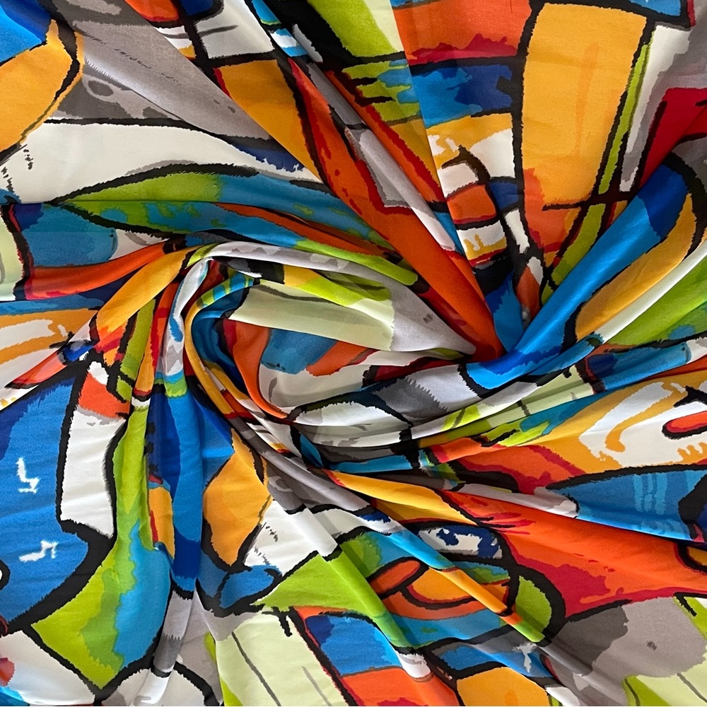 Vibrant Abstract Multicolor Fabric